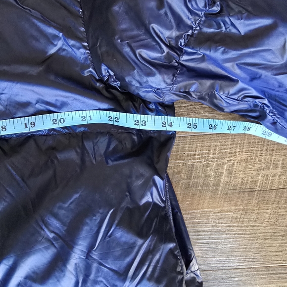 Fabletics Quilted Long Puffer Jacket Blue XL - Picture 10 of 10
